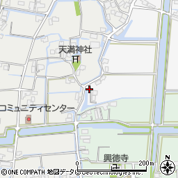 福岡県柳川市大和町塩塚1166周辺の地図