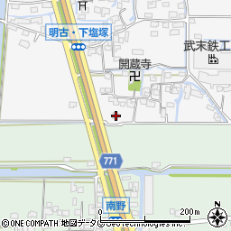 福岡県柳川市大和町塩塚1211周辺の地図