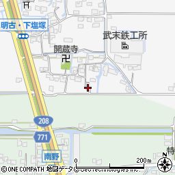 福岡県柳川市大和町塩塚1257周辺の地図