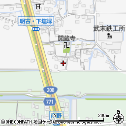 福岡県柳川市大和町塩塚1214周辺の地図