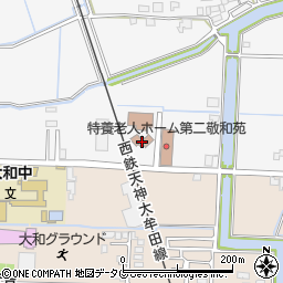 福岡県柳川市大和町塩塚1388-1周辺の地図