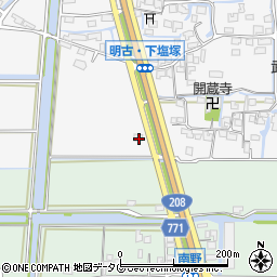 福岡県柳川市大和町塩塚1203周辺の地図