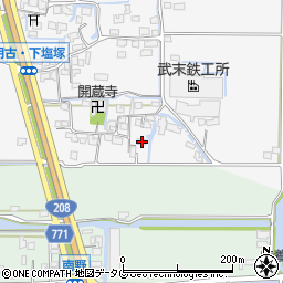 福岡県柳川市大和町塩塚1256周辺の地図