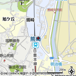 熊崎郵便局周辺の地図
