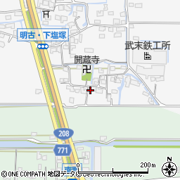 福岡県柳川市大和町塩塚1260周辺の地図