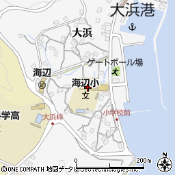 臼杵市立海辺小学校周辺の地図