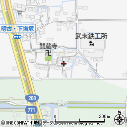 福岡県柳川市大和町塩塚1251周辺の地図