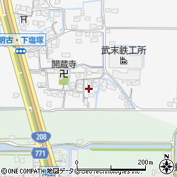 福岡県柳川市大和町塩塚1253周辺の地図