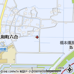 福岡県柳川市大和町六合1643周辺の地図