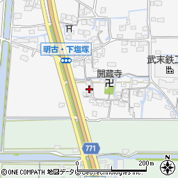 福岡県柳川市大和町塩塚1218周辺の地図