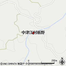 大分県日田市中津江村栃野周辺の地図