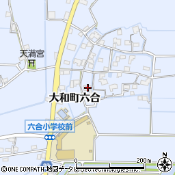 福岡県柳川市大和町六合1605周辺の地図