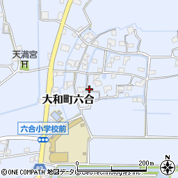 福岡県柳川市大和町六合1598周辺の地図