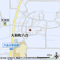 福岡県柳川市大和町六合1592周辺の地図