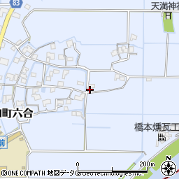 福岡県柳川市大和町六合1617周辺の地図