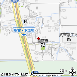 福岡県柳川市大和町塩塚1105-1周辺の地図