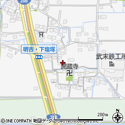 福岡県柳川市大和町塩塚1105-1周辺の地図