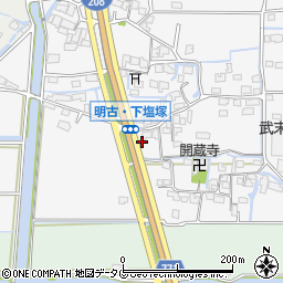 福岡県柳川市大和町塩塚1110周辺の地図