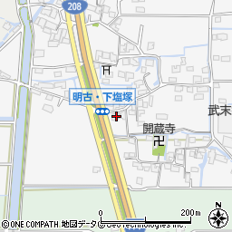 福岡県柳川市大和町塩塚1109周辺の地図