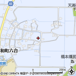 福岡県柳川市大和町六合1555周辺の地図