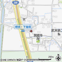 福岡県柳川市大和町塩塚1108-1周辺の地図