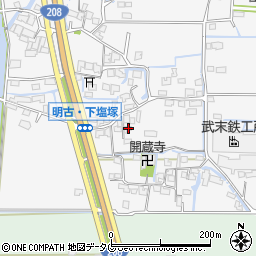 福岡県柳川市大和町塩塚1107周辺の地図