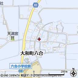 福岡県柳川市大和町六合1567-1周辺の地図