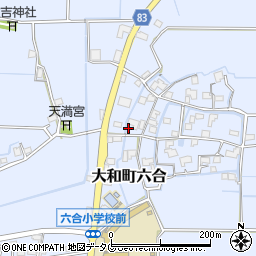 福岡県柳川市大和町六合1566周辺の地図