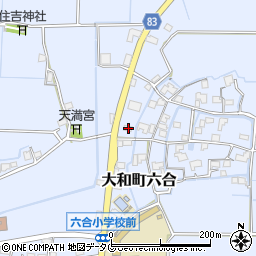 福岡県柳川市大和町六合1523周辺の地図