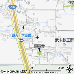 福岡県柳川市大和町塩塚1105-2周辺の地図