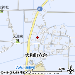 福岡県柳川市大和町六合1564周辺の地図