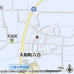 福岡県柳川市大和町六合1562周辺の地図