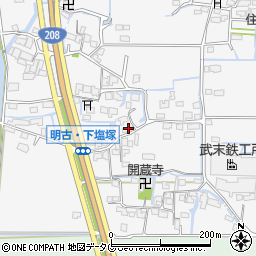 福岡県柳川市大和町塩塚1064周辺の地図
