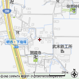 福岡県柳川市大和町塩塚1099周辺の地図