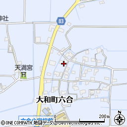 福岡県柳川市大和町六合1539周辺の地図