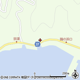 愛媛県宇和島市津島町北灘475周辺の地図