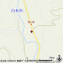 福岡県八女市立花町白木3297-5周辺の地図