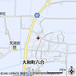 福岡県柳川市大和町六合1540周辺の地図