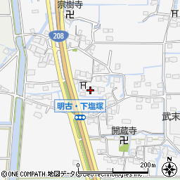 福岡県柳川市大和町塩塚1051周辺の地図