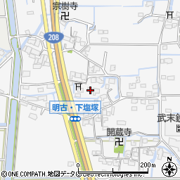 福岡県柳川市大和町塩塚1051-1周辺の地図