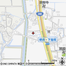 福岡県柳川市大和町塩塚1122周辺の地図