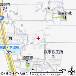福岡県柳川市大和町塩塚1030周辺の地図
