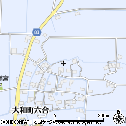 福岡県柳川市大和町六合1500-2周辺の地図