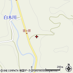 福岡県八女市立花町白木3293周辺の地図