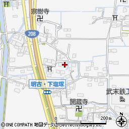 福岡県柳川市大和町塩塚1045周辺の地図