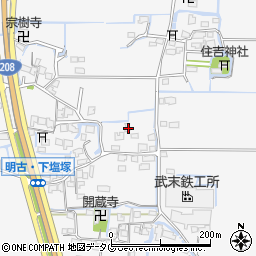 福岡県柳川市大和町塩塚1033周辺の地図