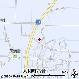 福岡県柳川市大和町六合1512周辺の地図