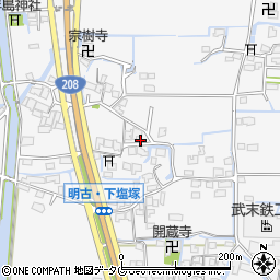 福岡県柳川市大和町塩塚1041周辺の地図
