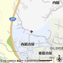 大分県臼杵市西鍛冶屋周辺の地図