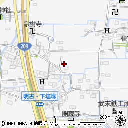 福岡県柳川市大和町塩塚1022周辺の地図